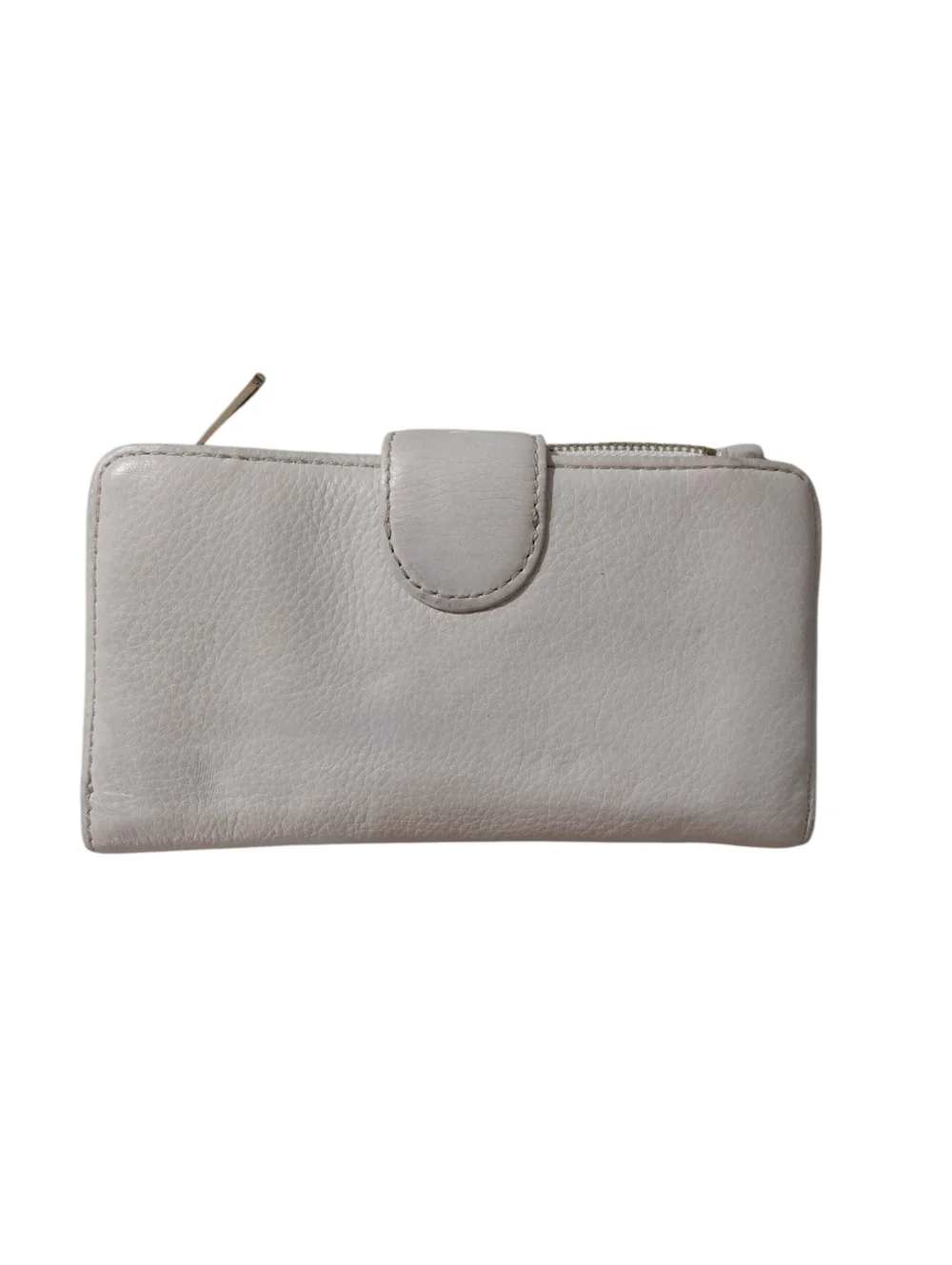 Michael Kors White Leather Snap Continental Wallet